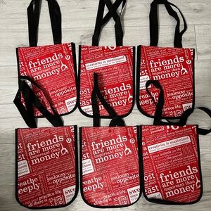 Lululemon Reusable Shopping Gift Bags Tote 12" - Includes 6 Bags